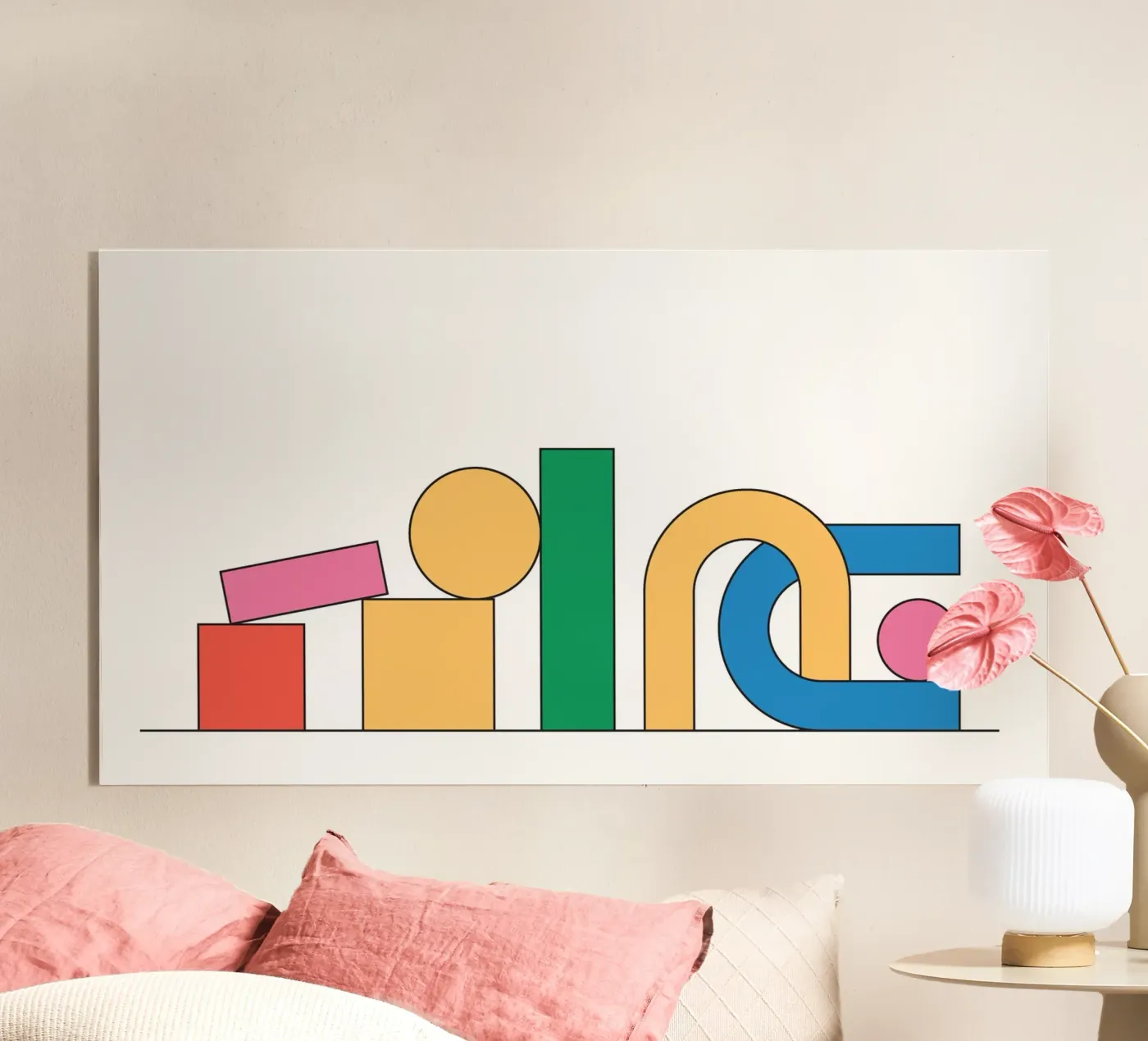 Pila geometrica astratta plexiglass da Studio Fun Boy