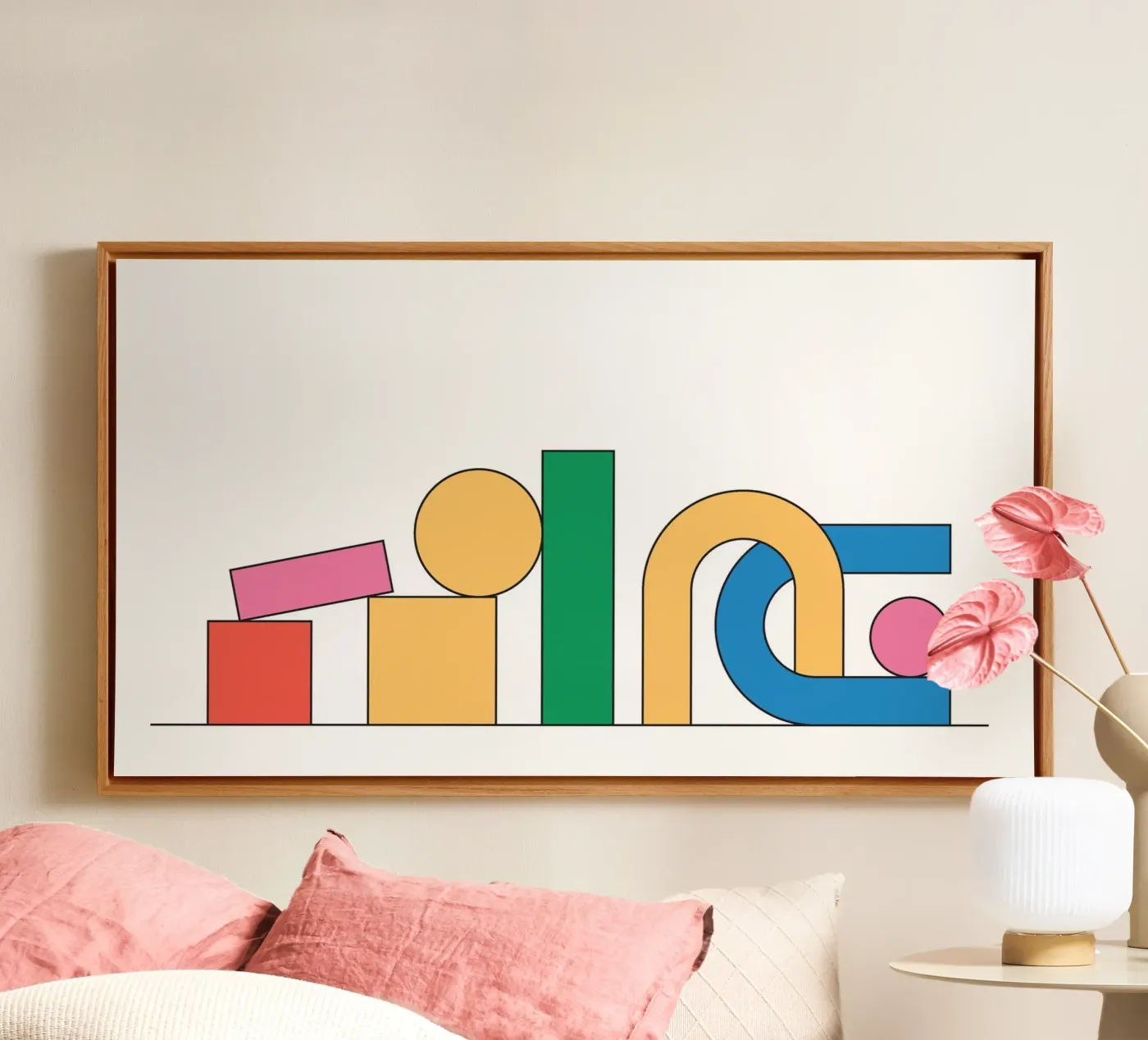 Pila geometrica astratta tela da Studio Fun Boy