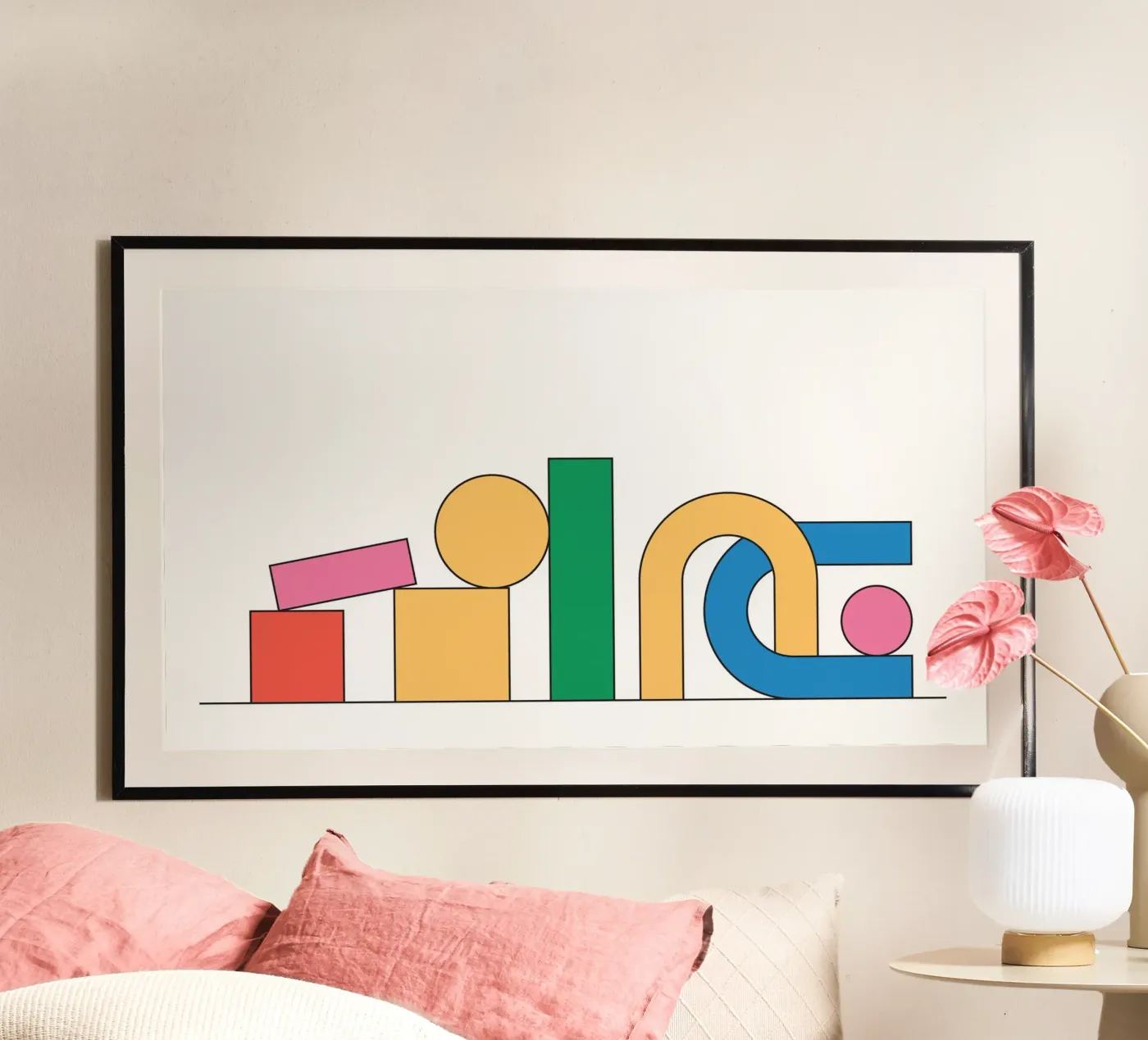 Pila geometrica astratta poster da Studio Fun Boy