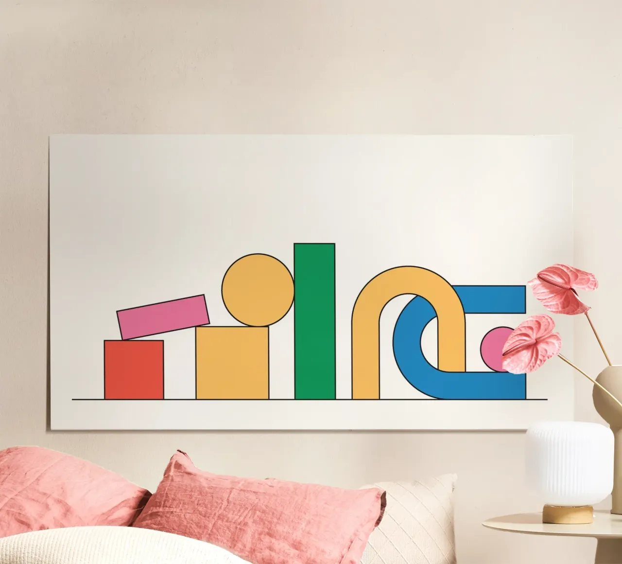 Geometric Stack Abstract poster by Studio Fun Boy