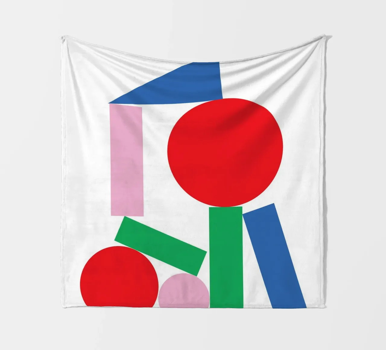 Geometric Stack Stable fleece blanket by Studio Fun Boy