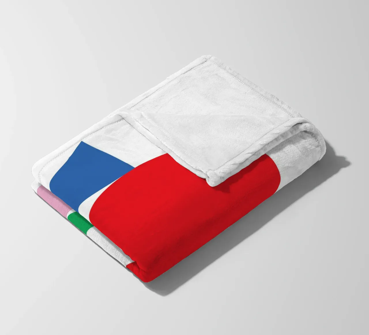 Geometric Stack Stable fleece blanket by Studio Fun Boy