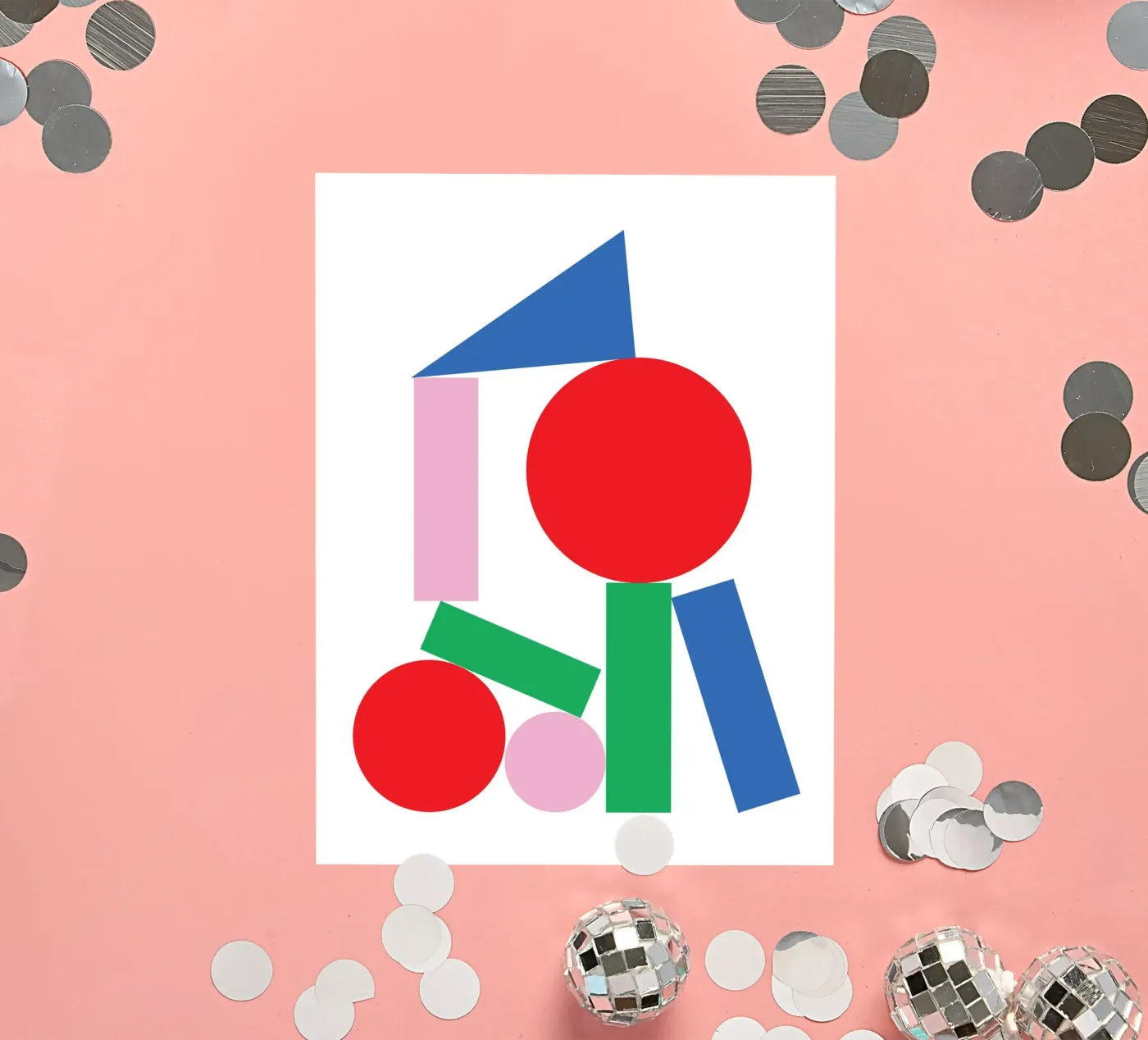 Geometrischer Stapelstabil Sticker von Studio Fun Boy