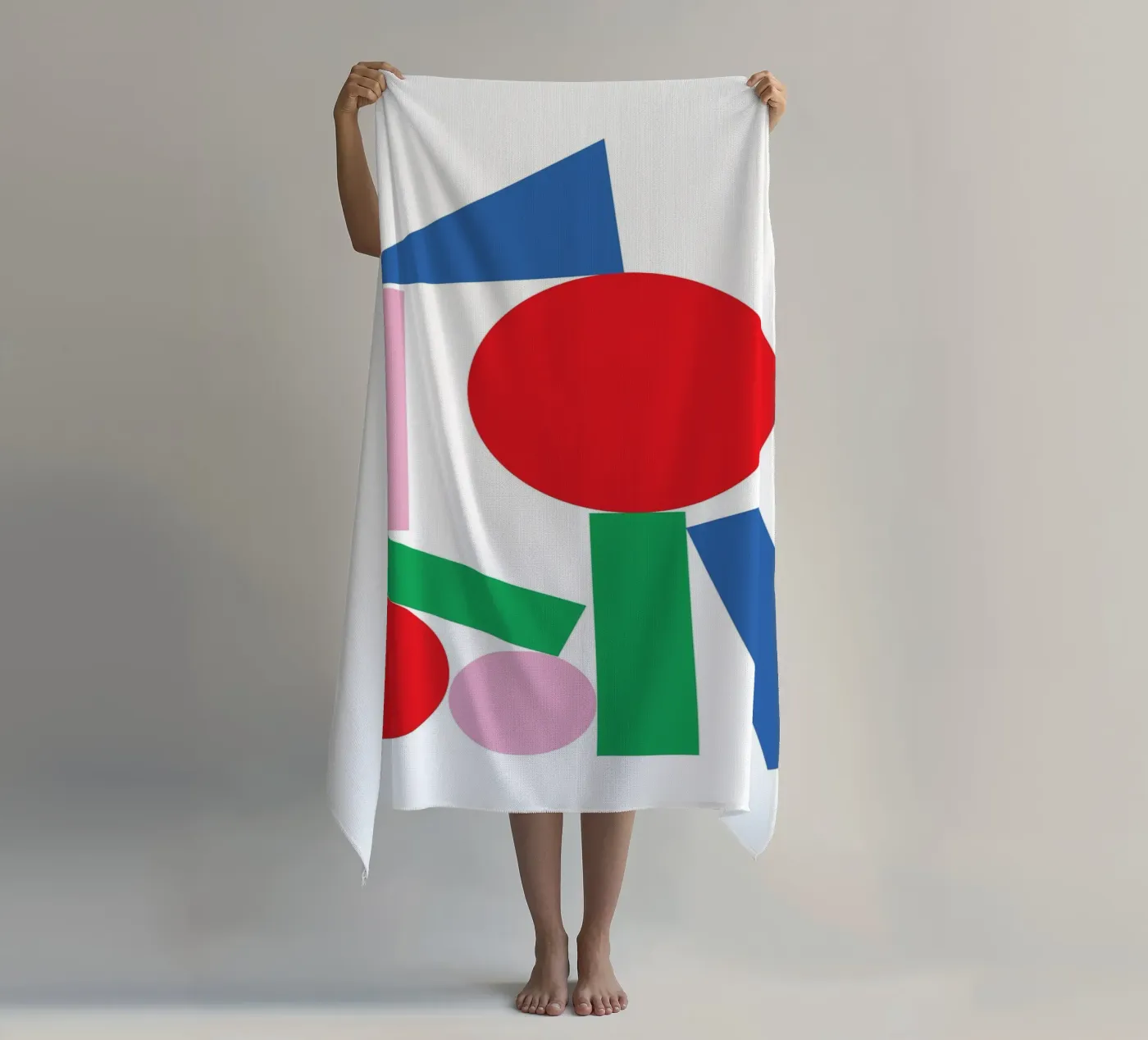 Geometrische Stapel Stal strandhanddoek van Studio Fun Boy