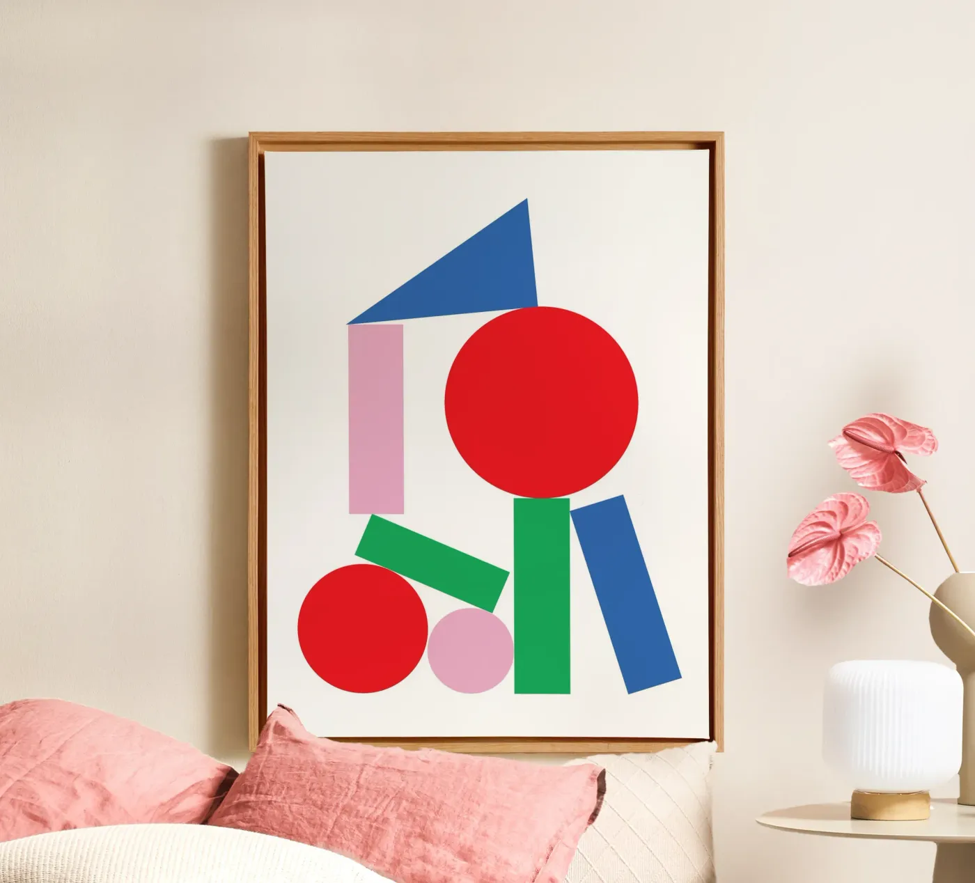 Geometric Stack Stable canvas van Studio Fun Boy