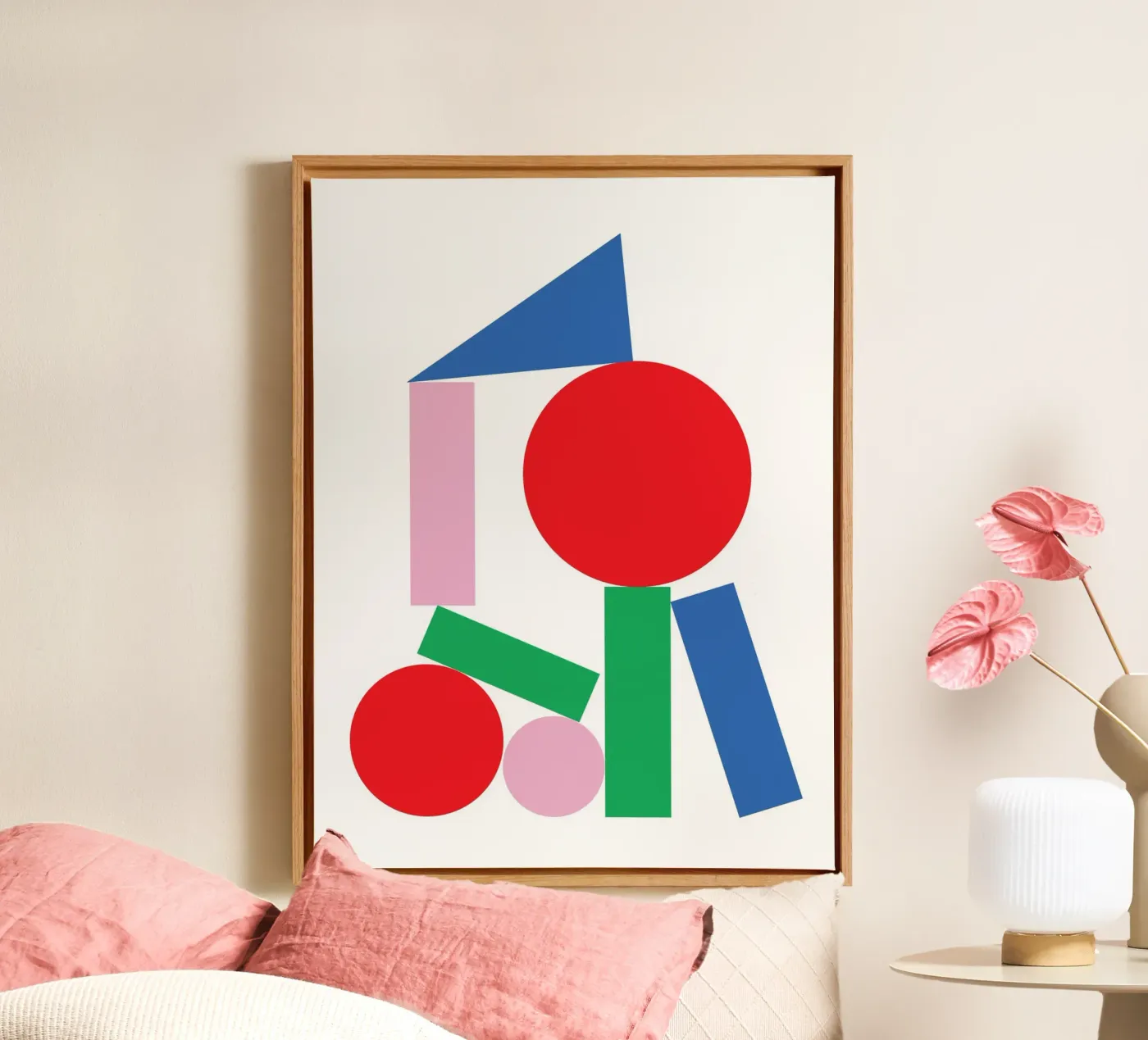 Geometrische Stapel Stal canvas van Studio Fun Boy