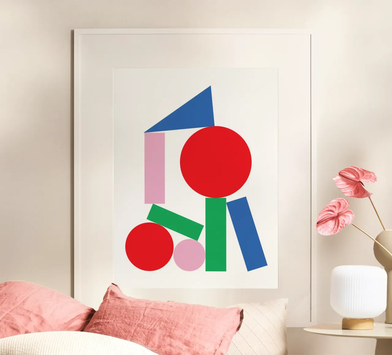 Geometric Stack Stable poster by Studio Fun Boy