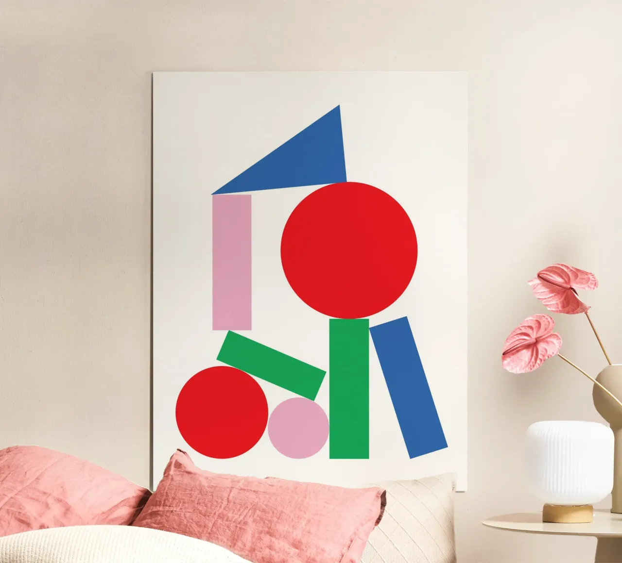 Geometric Stack Stable poster by Studio Fun Boy