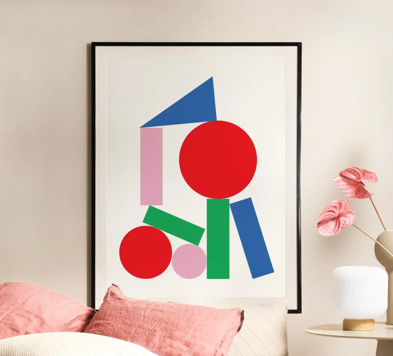 Geometric Stack Stable poster by Studio Fun Boy