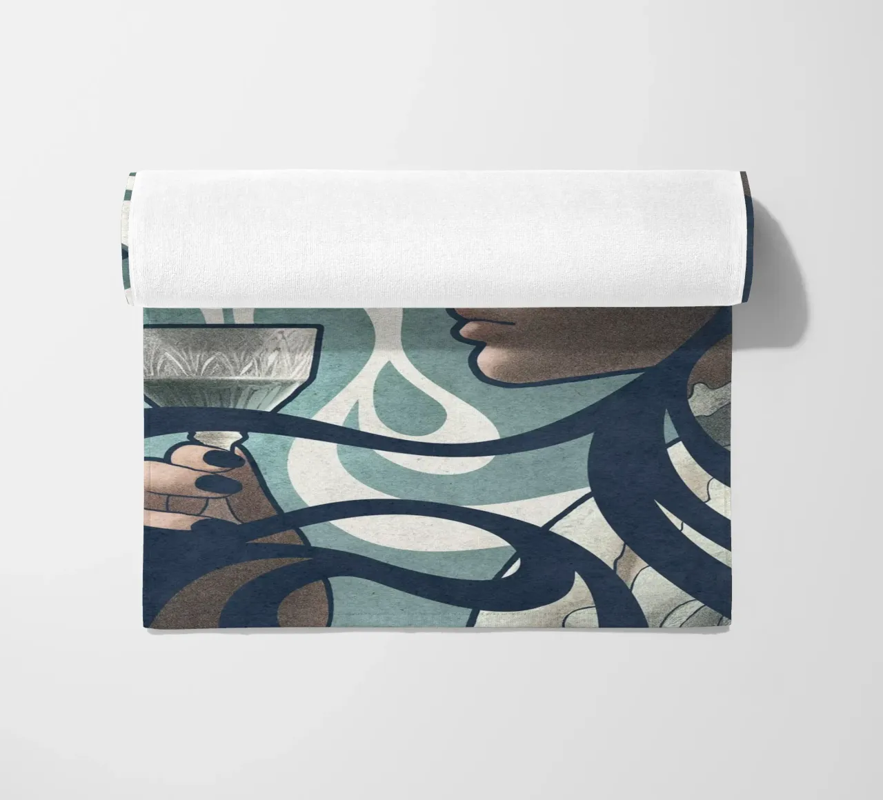 Absinthe beach towel by Kuba Gornowicz