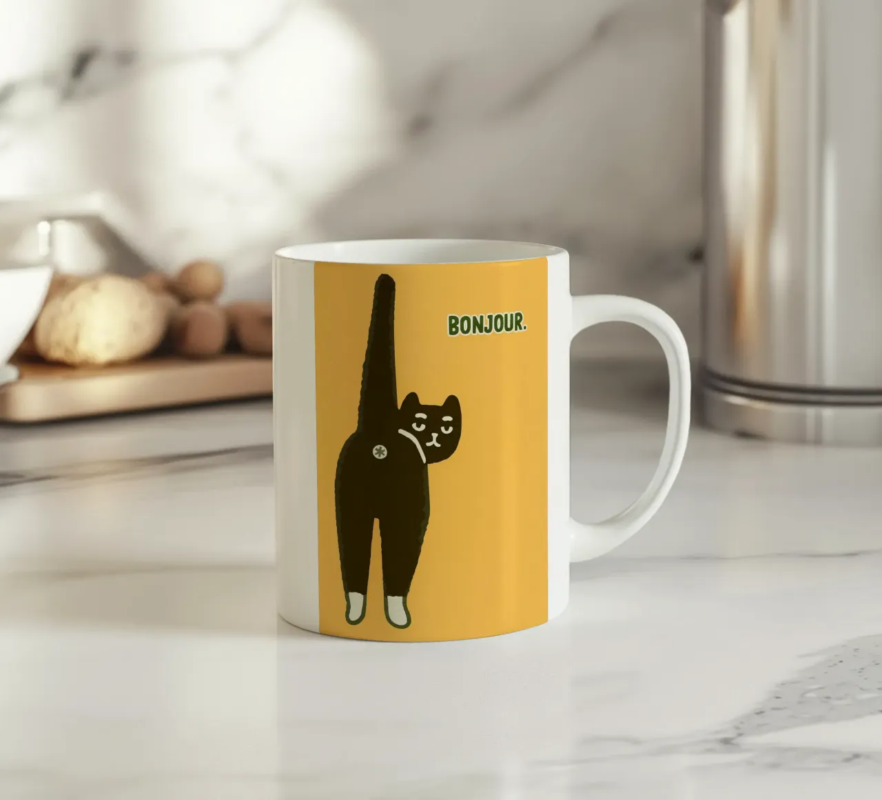 Hello ceramic mug by groogoals