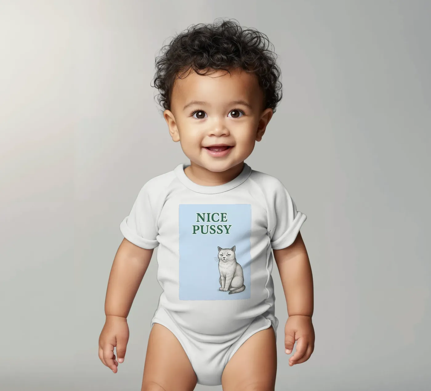 nice cat Kurzarm Babybody von groogoals