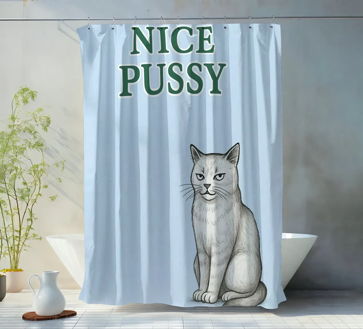 nice cat Duschvorhang von groogoals