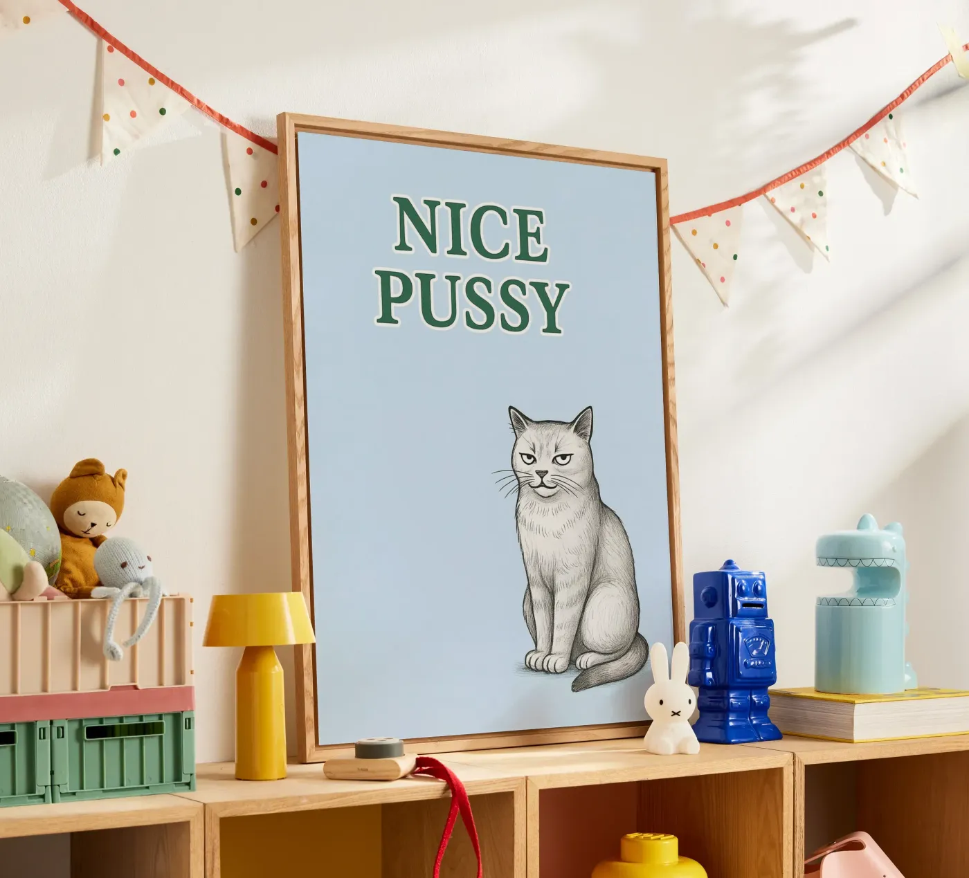 nette Katze Acryl-Glas von groogoals