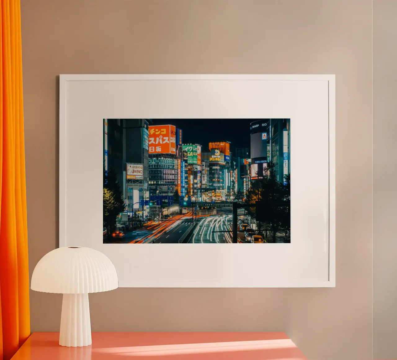 Vista notturna di Tokyo - Shinjuku, Tokyo poster da Marcel Bisig
