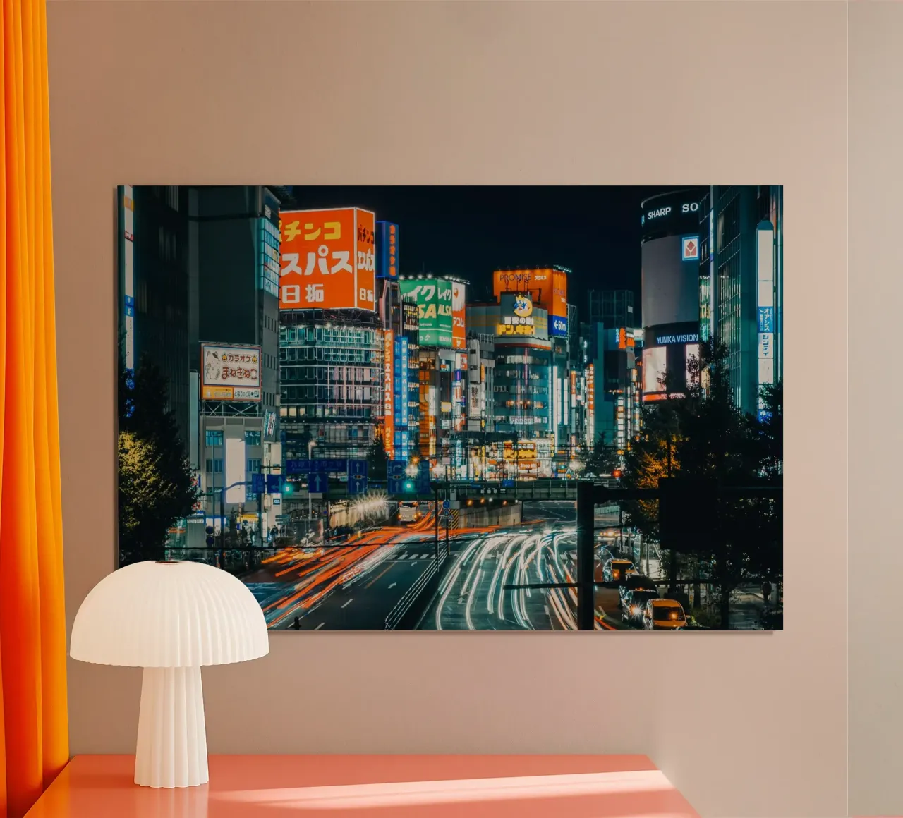 Vista notturna di Tokyo - Shinjuku, Tokyo poster da Marcel Bisig