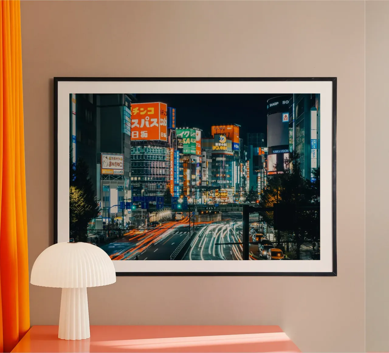 Vista notturna di Tokyo - Shinjuku, Tokyo poster da Marcel Bisig