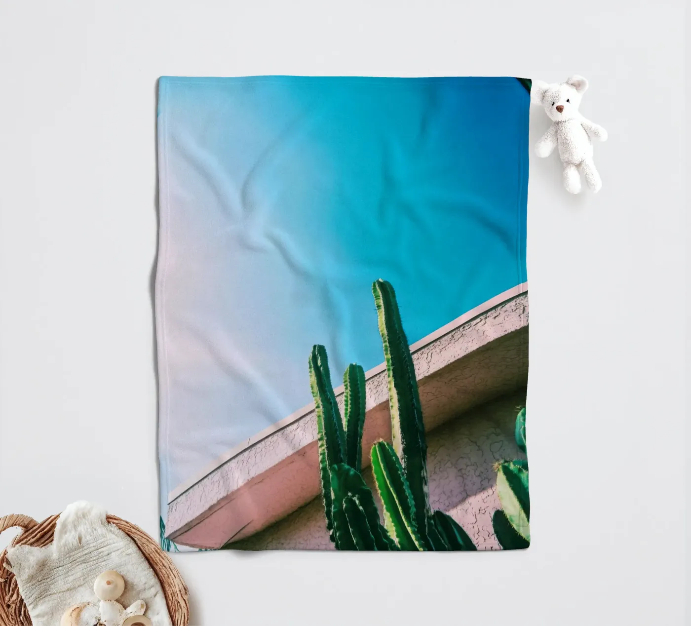 1 fleecedeken van Pink California | Affiches & Posters