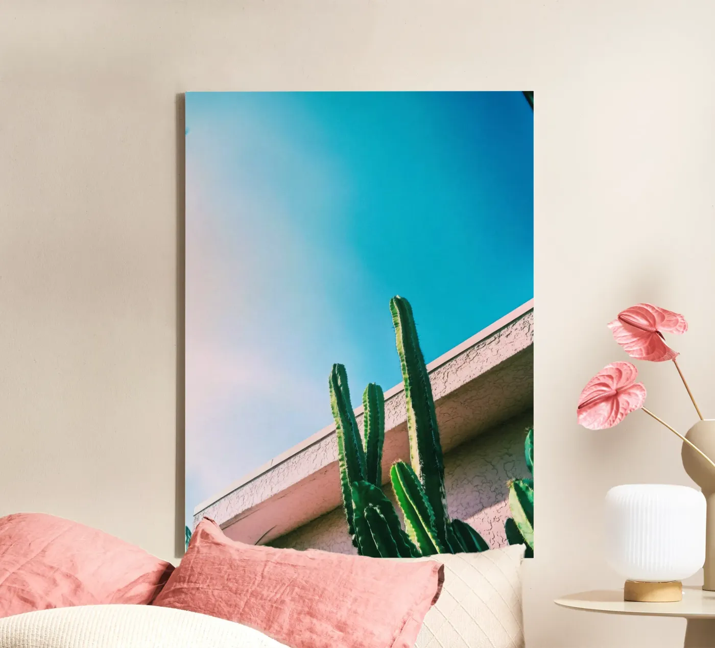 1 canvas van Pink California | Affiches & Posters