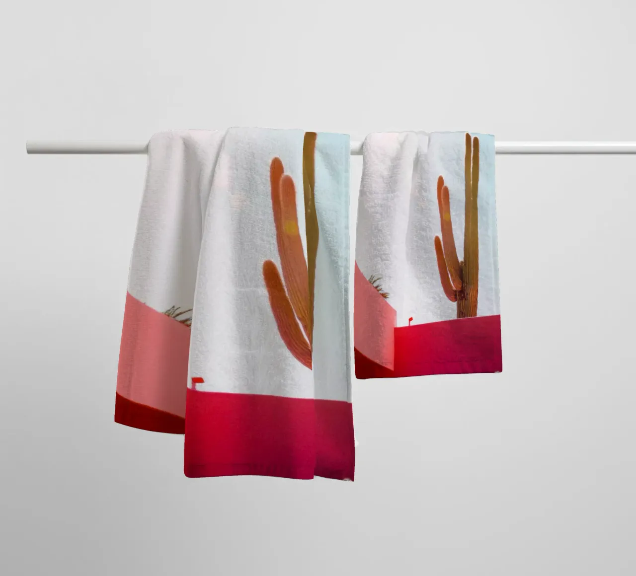 2 badhanddoek van Pink California | Affiches & Posters