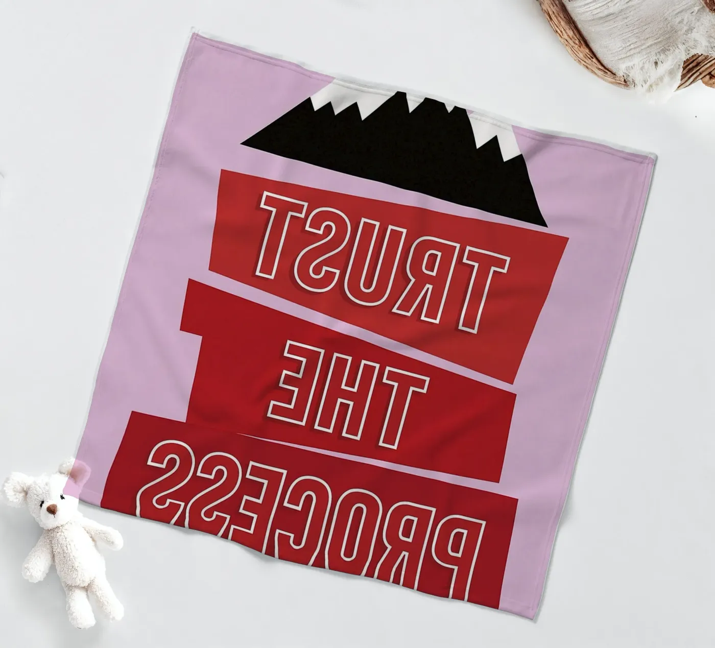 vertrouwen in het proces fleecedeken van groogoals