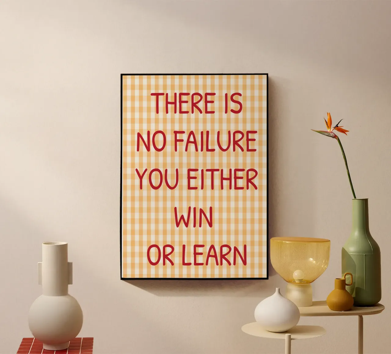 WINNEN OF LEREN acryl van groogoals