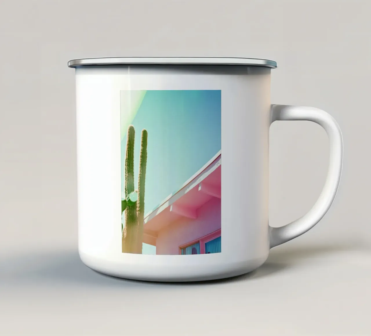 4 tazza in smalto da Pink California | Affiches & Posters