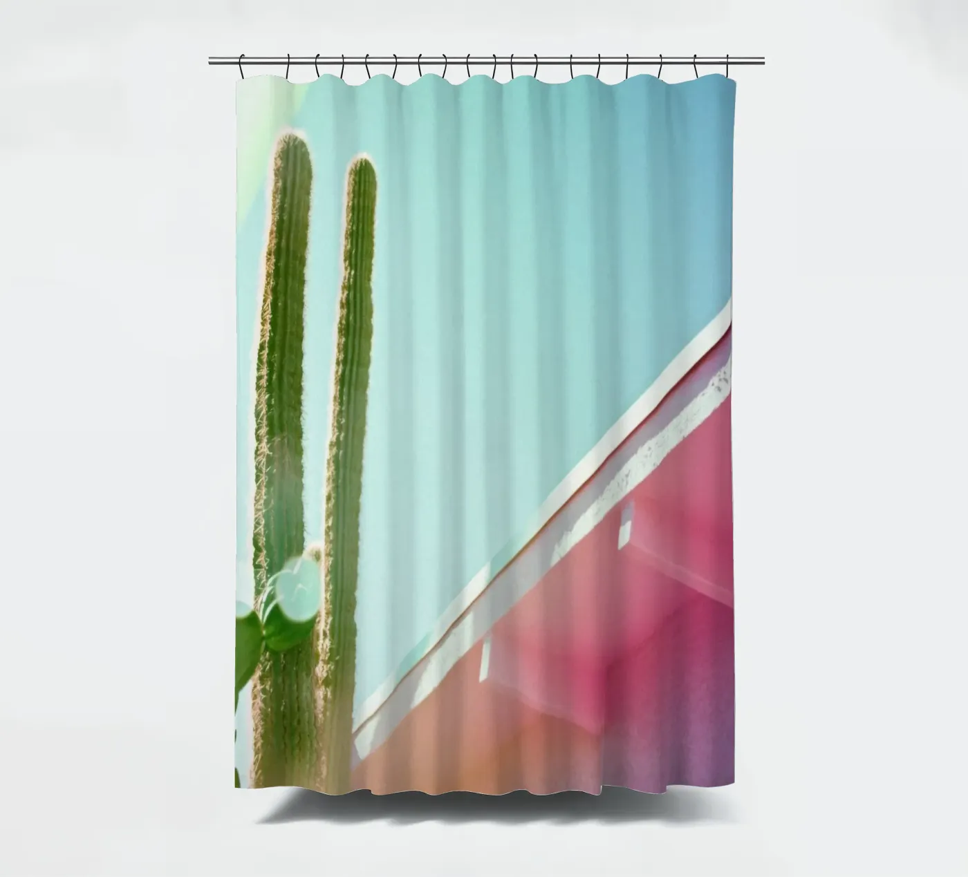 4 douchegordijn van Pink California | Affiches & Posters