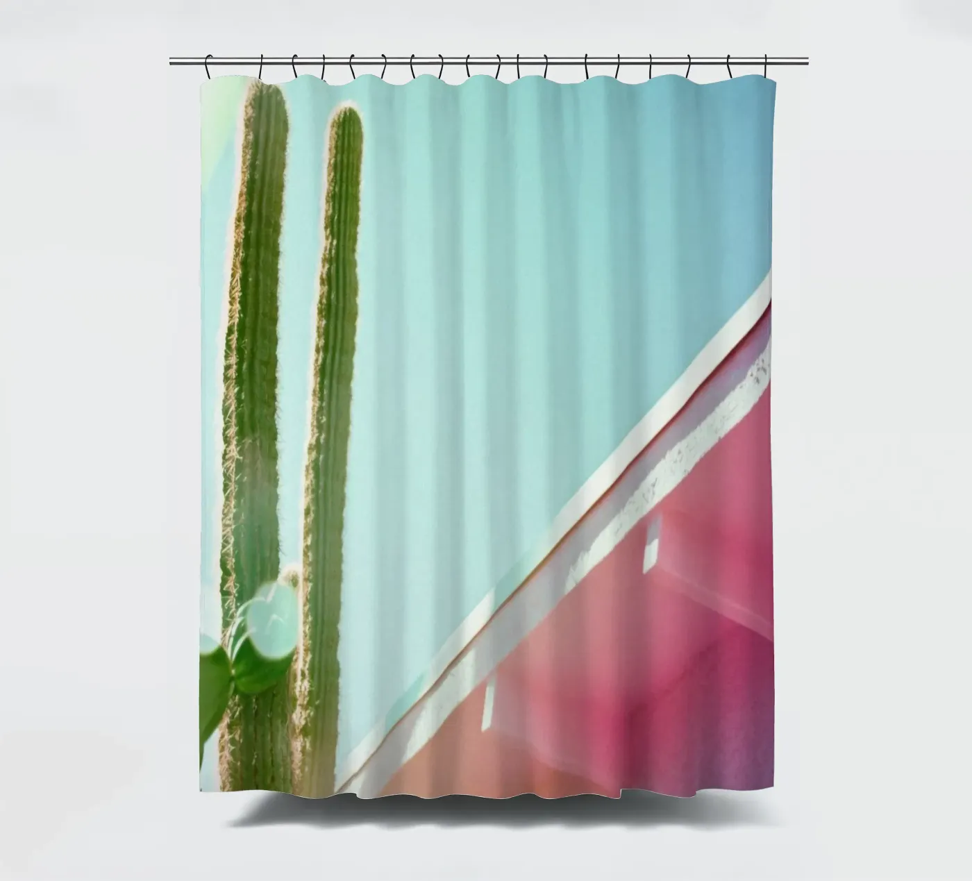 4 douchegordijn van Pink California | Affiches & Posters