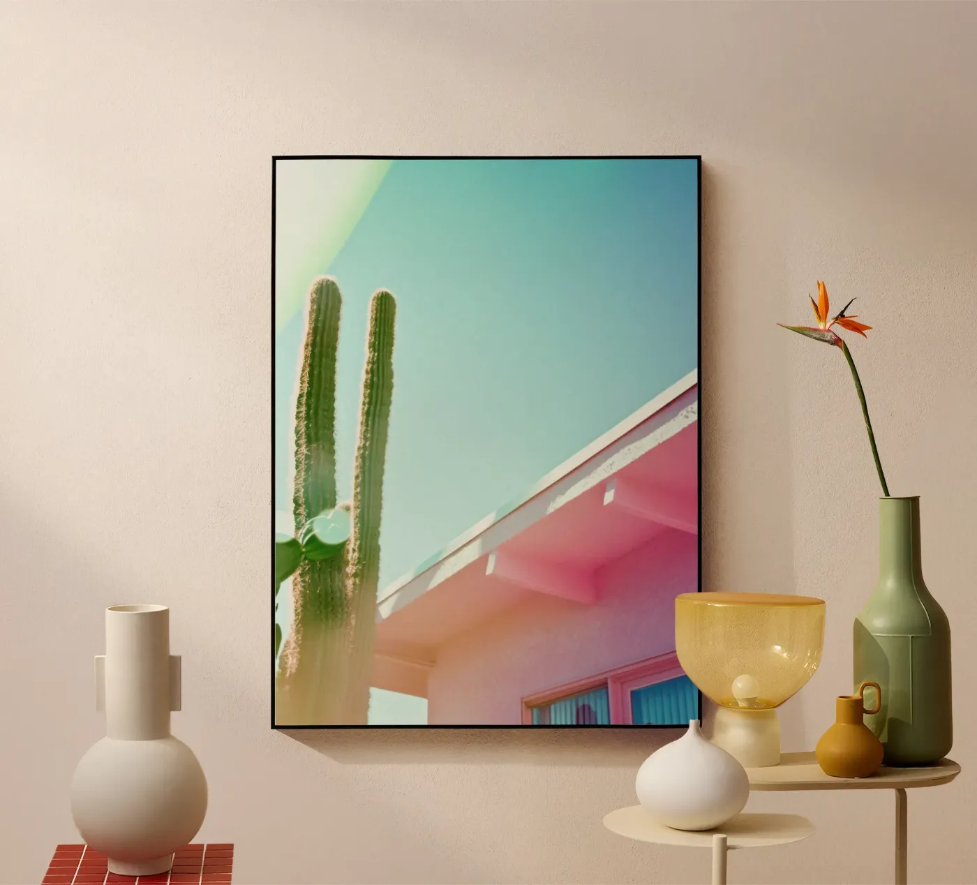 4 acryl van Pink California | Affiches & Posters