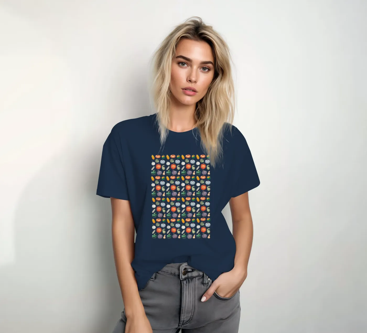Pumpkin pattern t-shirt by Artsymalistic