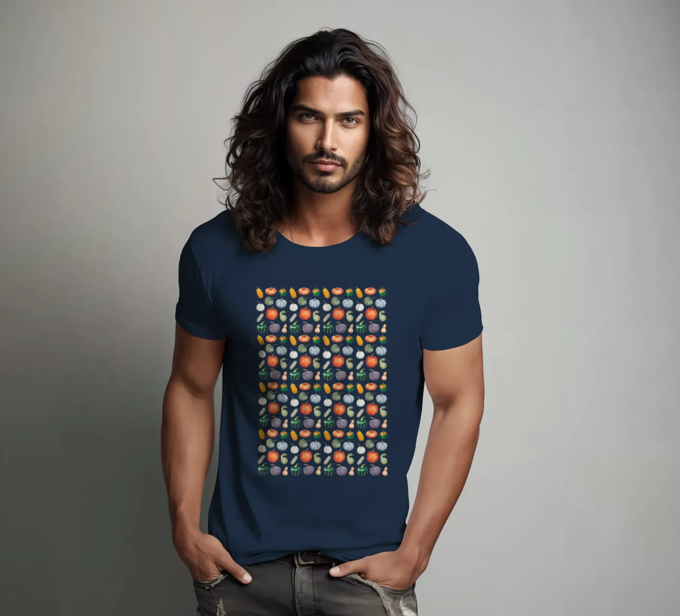 Pumpkin pattern t-shirt da Artsymalistic