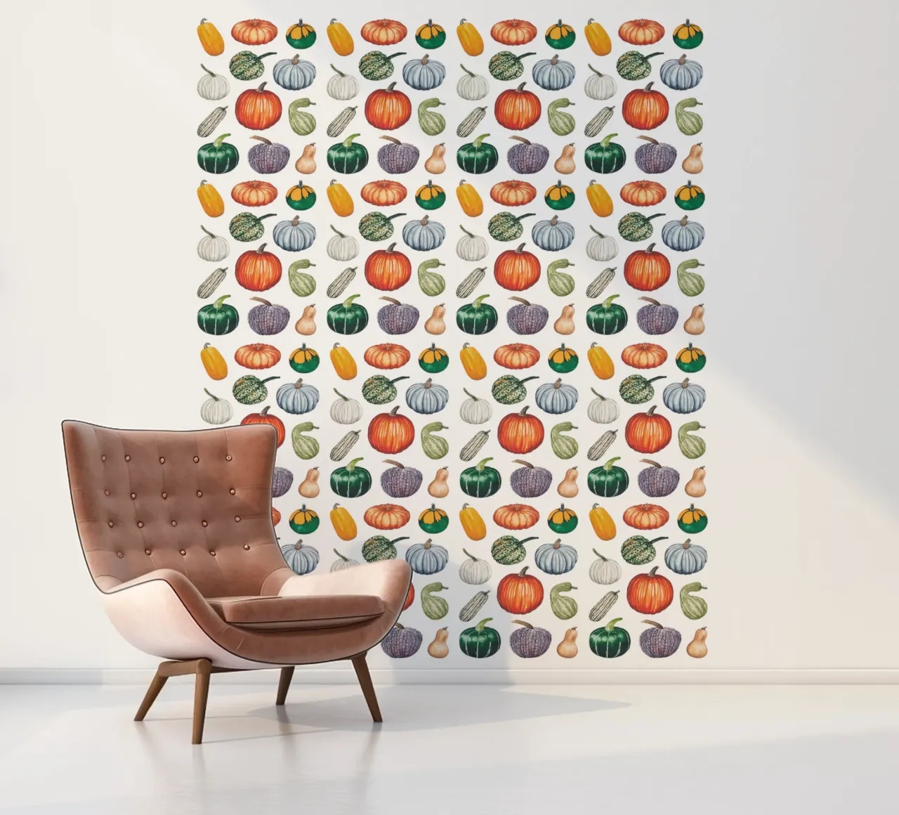 Pumpkin pattern fotobehang van Artsymalistic
