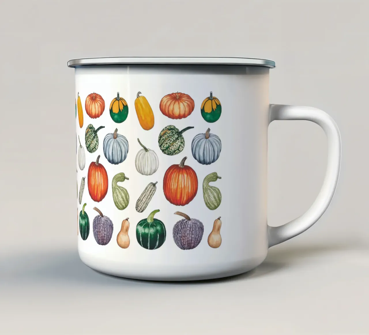 Pumpkin pattern tazza in smalto da Artsymalistic
