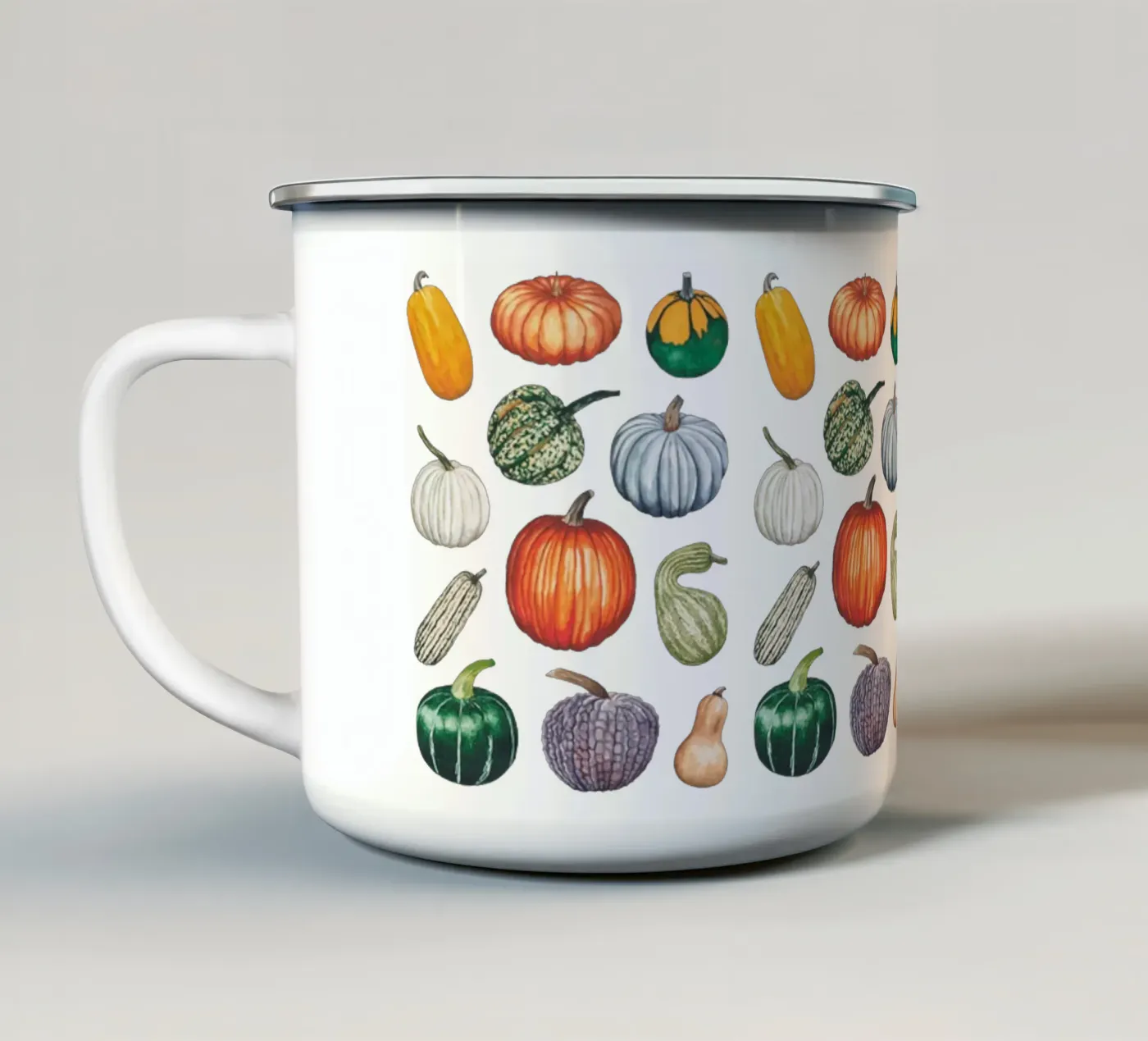 Pumpkin pattern emaille mok van Artsymalistic