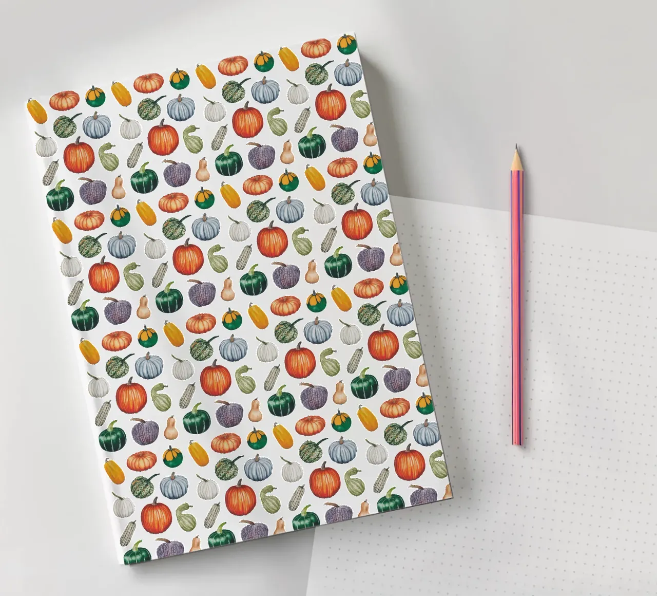 Pumpkin pattern notebook by Artsymalistic