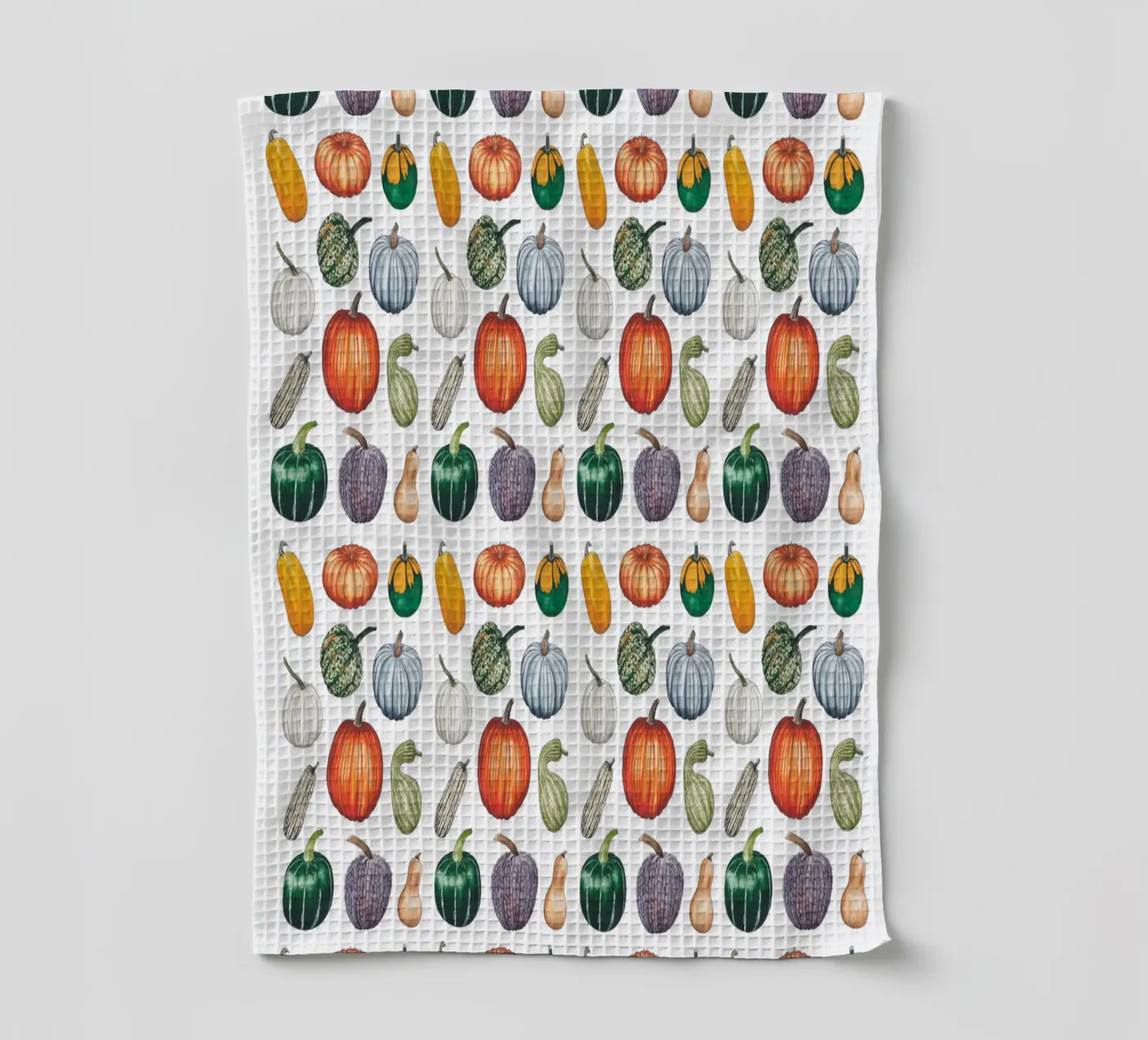 Pumpkin pattern tea towel by Artsymalistic