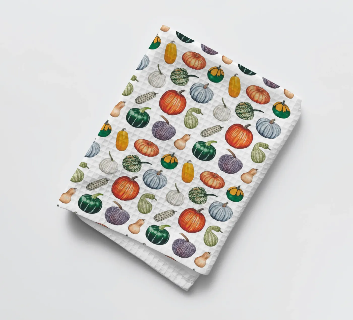 Pumpkin pattern tea towel by Artsymalistic