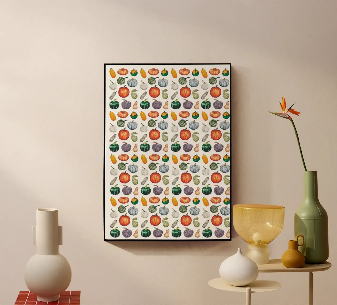 Pumpkin pattern acryl van Artsymalistic