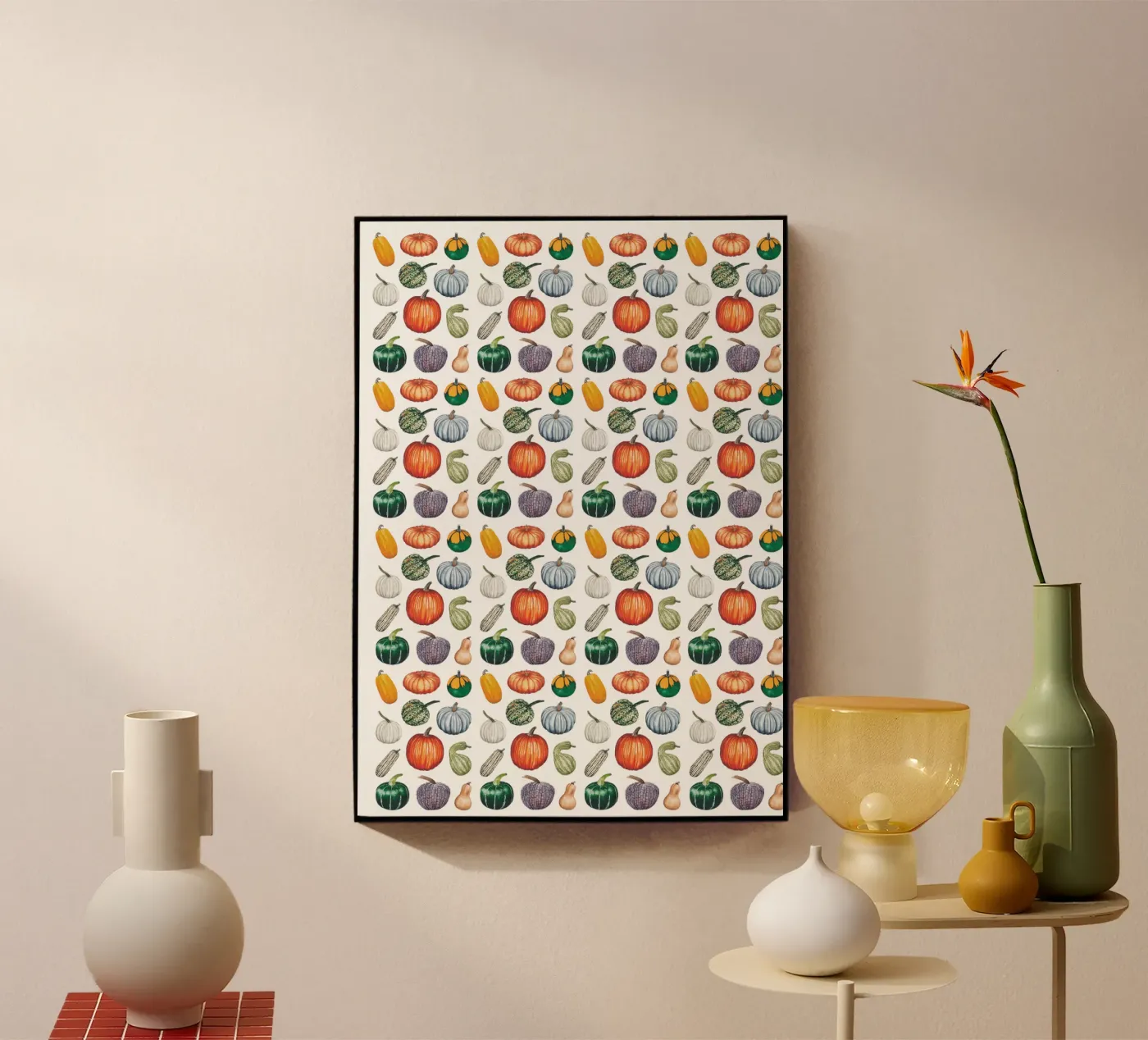 Pumpkin pattern acryl van Artsymalistic