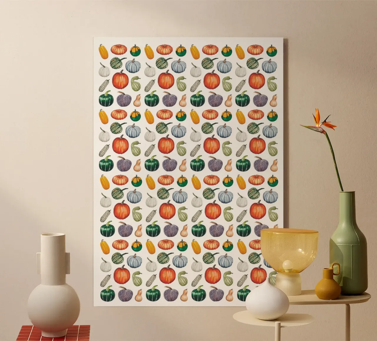 Pumpkin pattern acryl van Artsymalistic