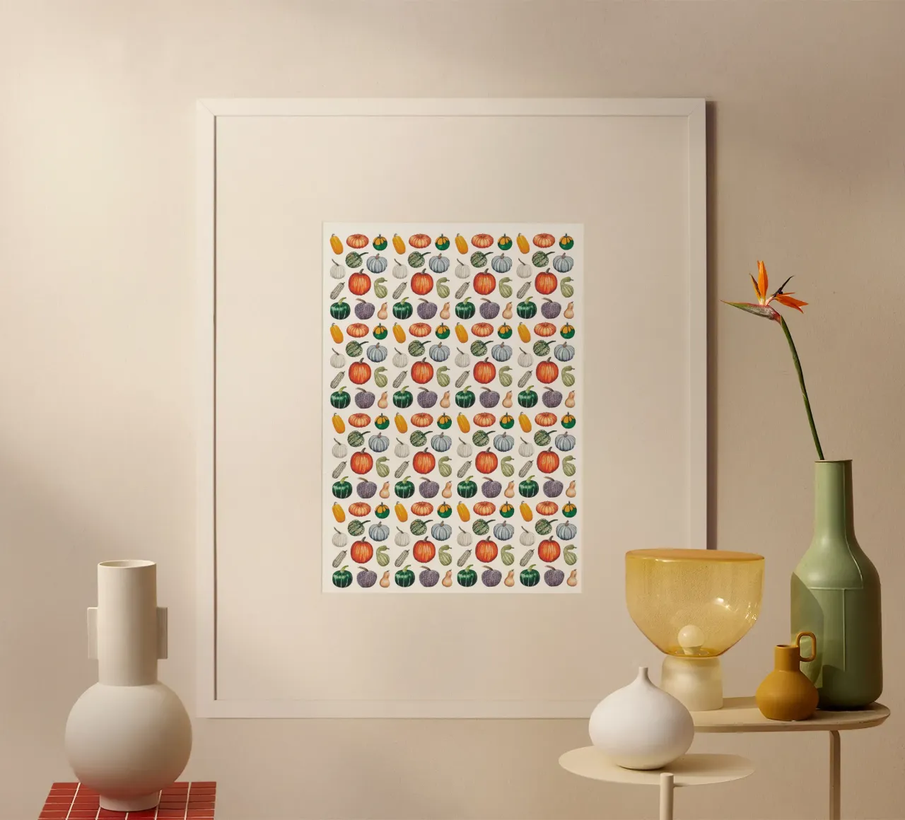 Pumpkin pattern poster de Artsymalistic