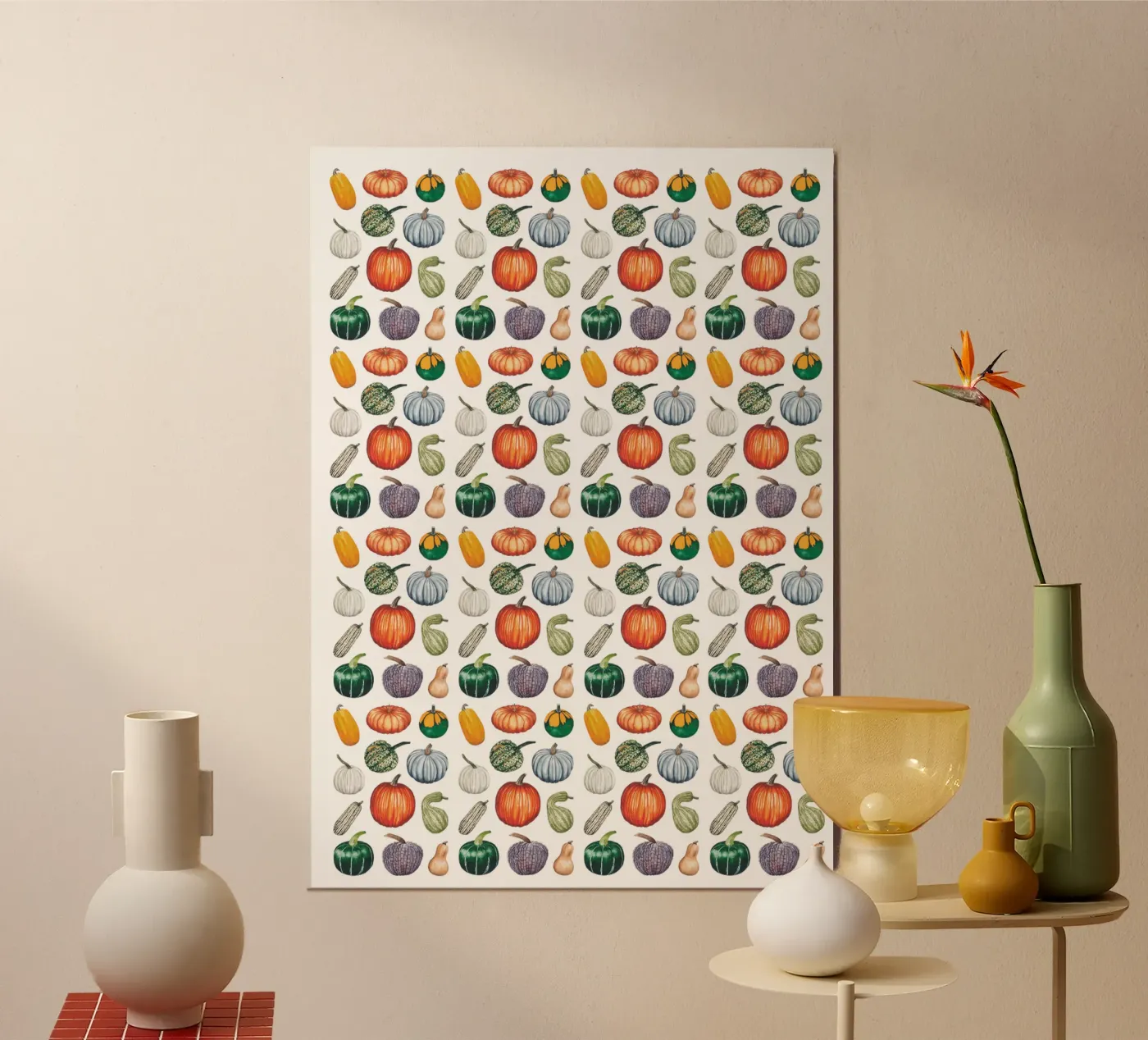 Pumpkin pattern poster da Artsymalistic