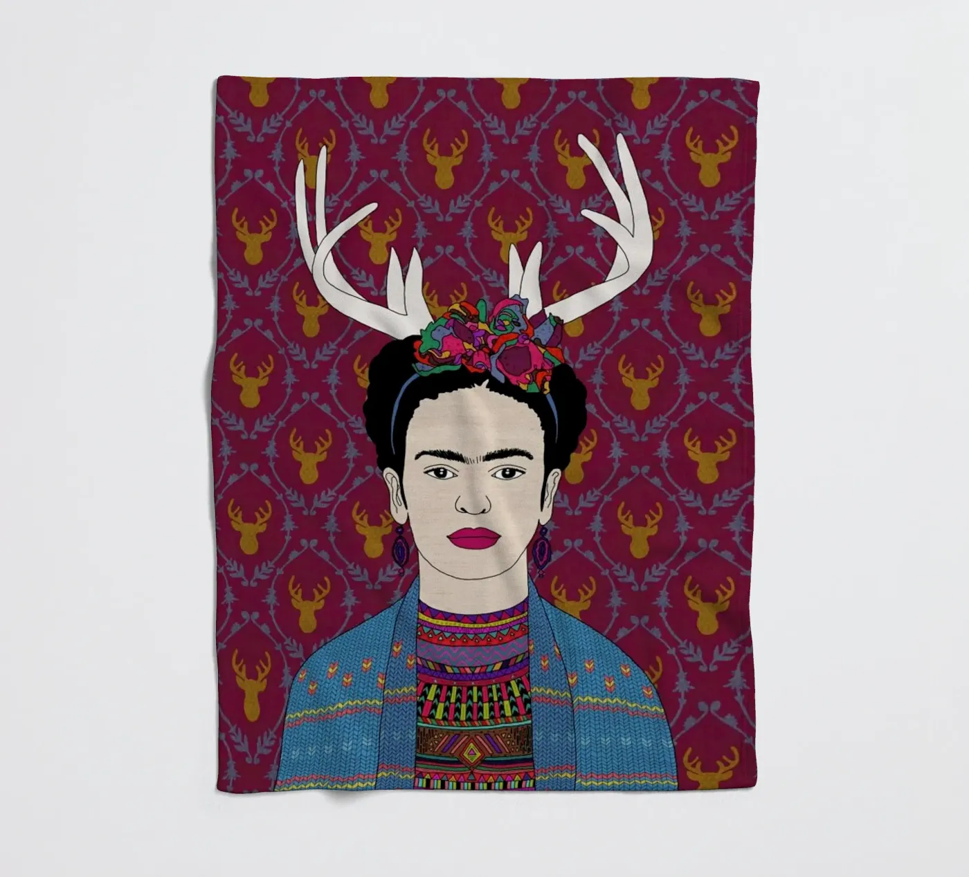 Deer Frida Fleecedecke von Bianca Green