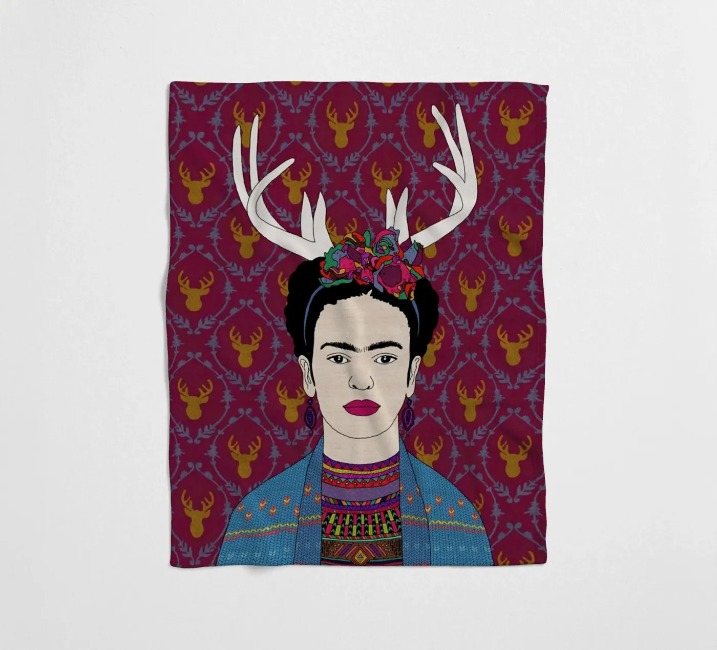 Deer Frida Fleecedecke von Bianca Green