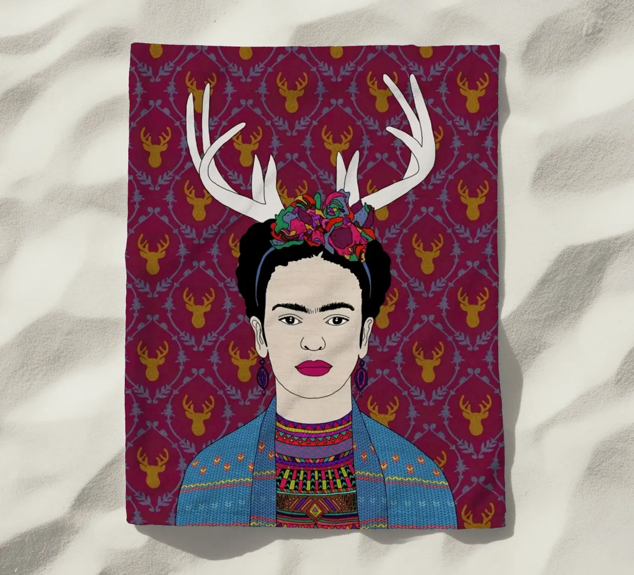 Deer Frida telo mare da Bianca Green