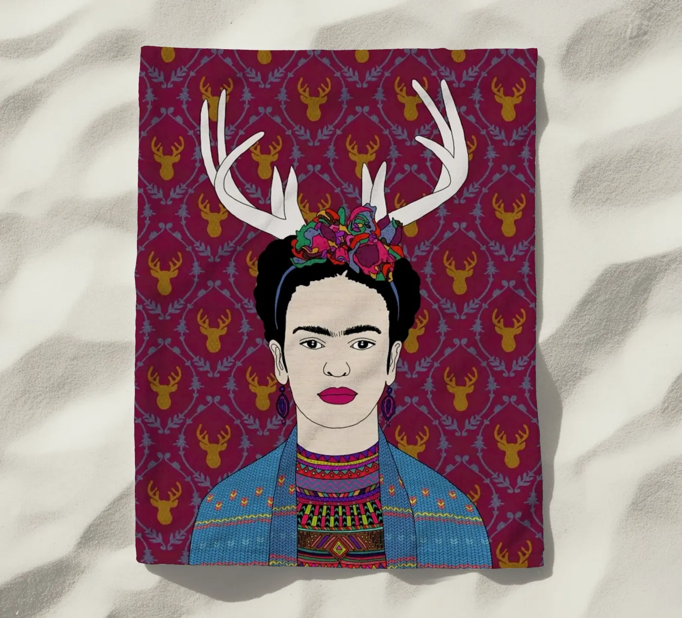 Deer Frida telo mare da Bianca Green