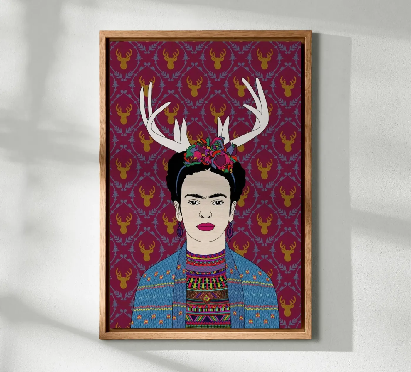 Deer Frida pannello forex da Bianca Green