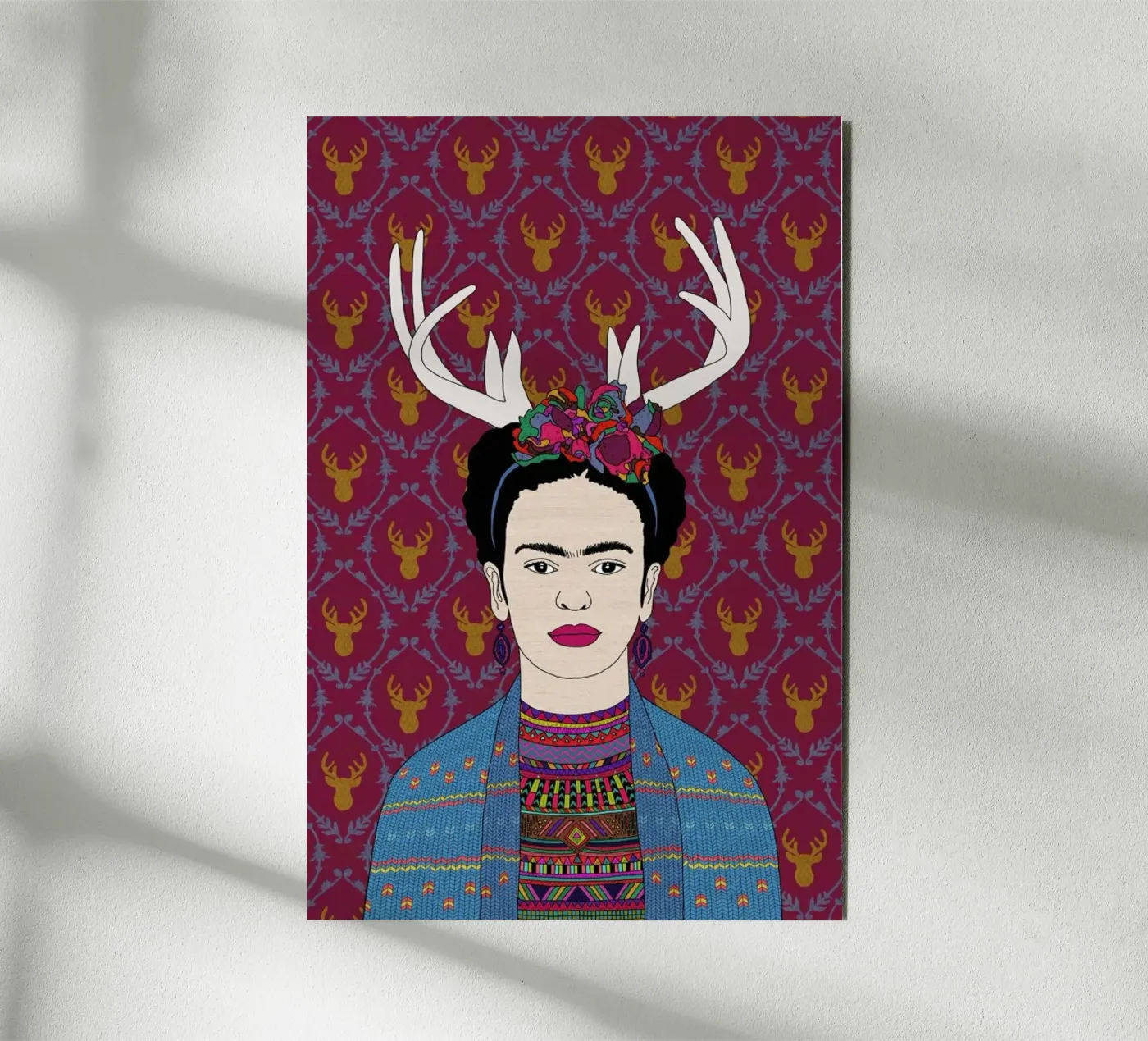Deer Frida pannello forex da Bianca Green