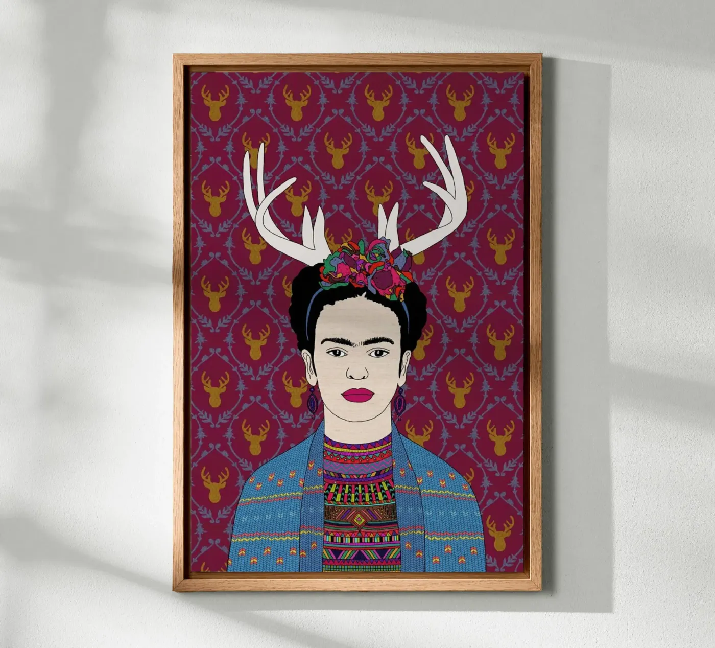 Deer Frida tela da Bianca Green